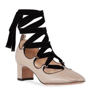 New Valentino ballerina patent heels